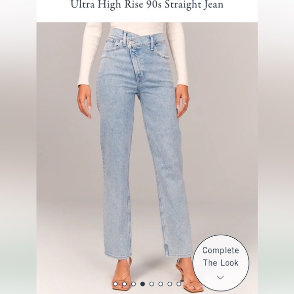 Abercrombie & Fitch Ultra High Rise 90s Straight Jean size 26XS - Picture 2 of 8